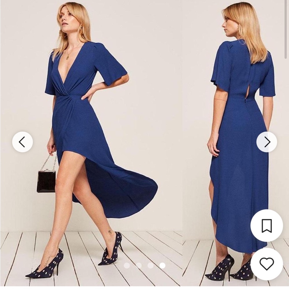 REFORMATION‎ Petites Westport Dress Cobalt Size 4P